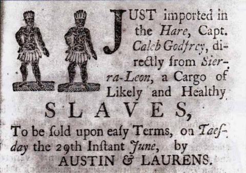 Advertisement for slaves from the "Hare," South-Carolina Gazette, June 17, 1756  [Transcript]