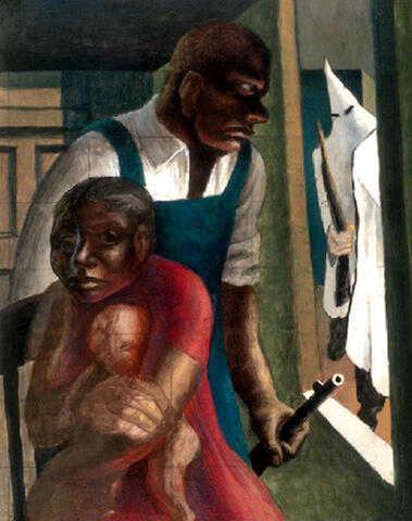 John Wilson, compositional study for The Incident (detail), 1952. Yale University Art Gallery, Janet and Simeon Braguin Fund, Estate of John Wilson