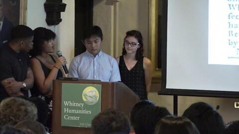 Students present this digital humanities project 